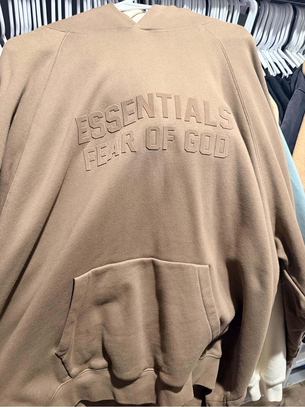 Essentials Fear of God Brown Hoodie